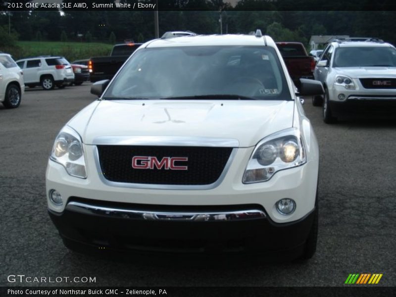 Summit White / Ebony 2012 GMC Acadia SLE AWD