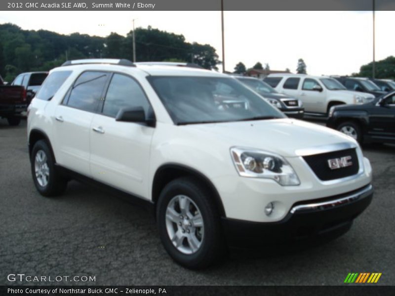 Summit White / Ebony 2012 GMC Acadia SLE AWD