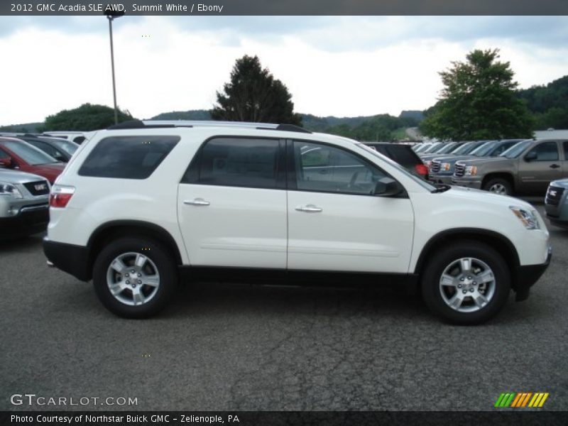 Summit White / Ebony 2012 GMC Acadia SLE AWD