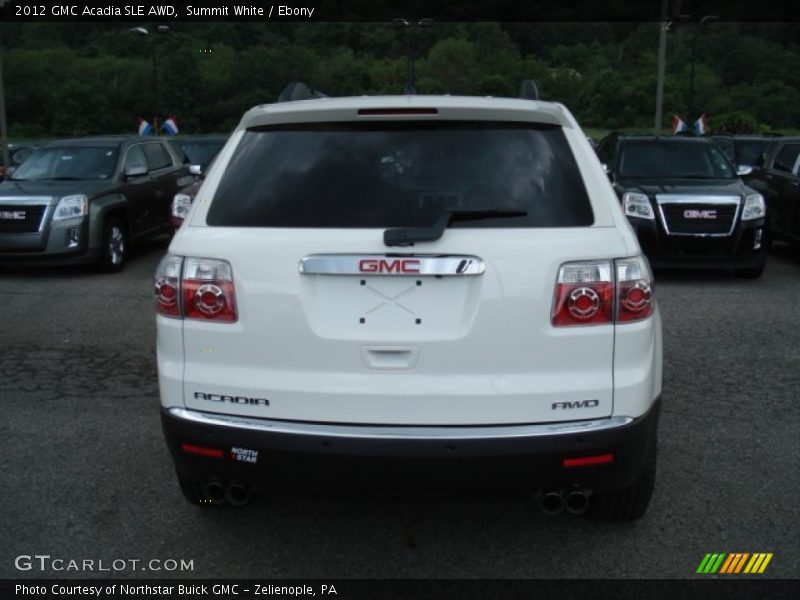 Summit White / Ebony 2012 GMC Acadia SLE AWD