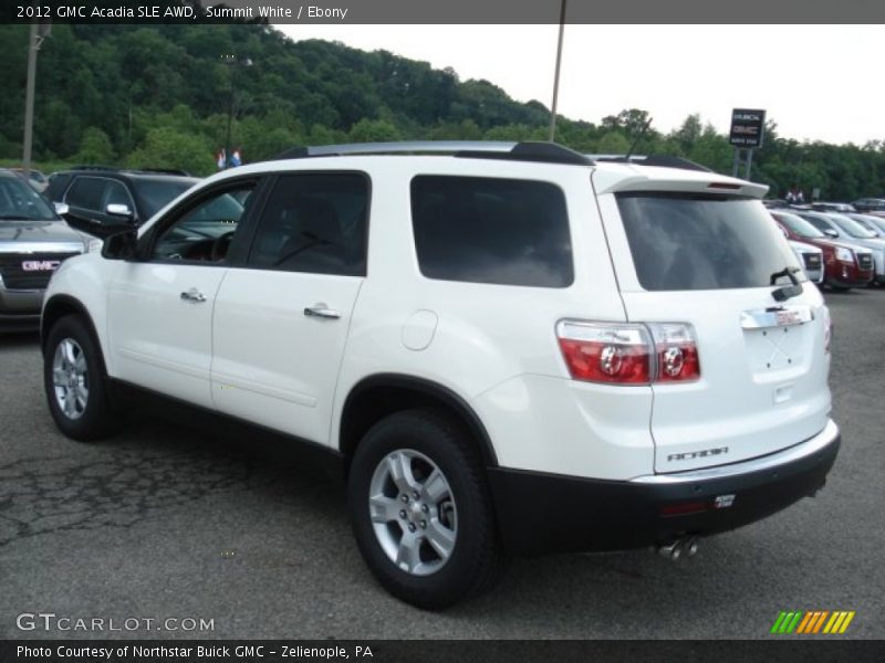 Summit White / Ebony 2012 GMC Acadia SLE AWD