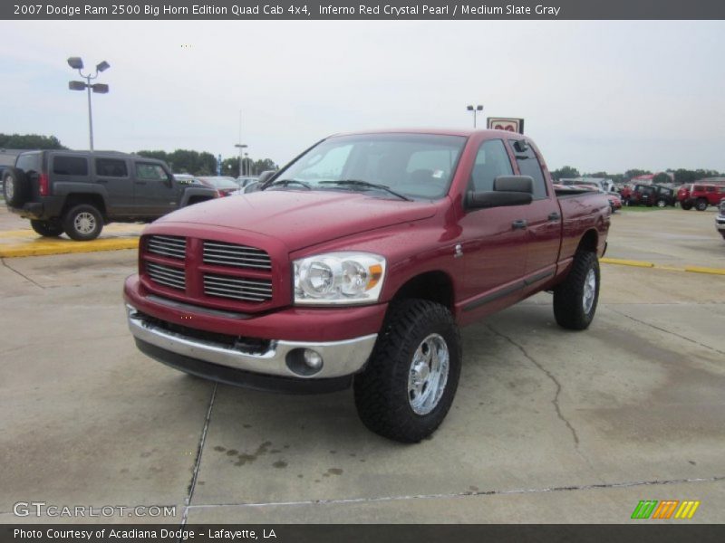 Inferno Red Crystal Pearl / Medium Slate Gray 2007 Dodge Ram 2500 Big Horn Edition Quad Cab 4x4