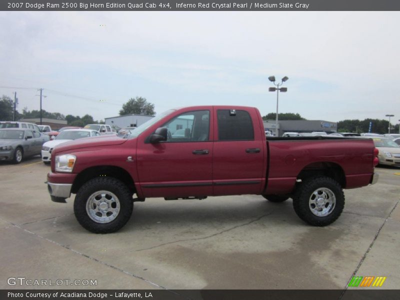 Inferno Red Crystal Pearl / Medium Slate Gray 2007 Dodge Ram 2500 Big Horn Edition Quad Cab 4x4