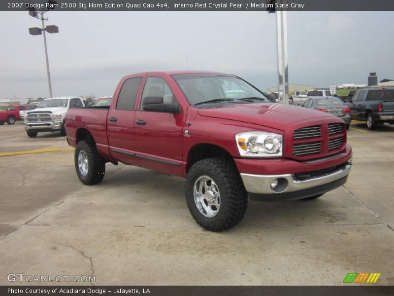 Inferno Red Crystal Pearl / Medium Slate Gray 2007 Dodge Ram 2500 Big Horn Edition Quad Cab 4x4