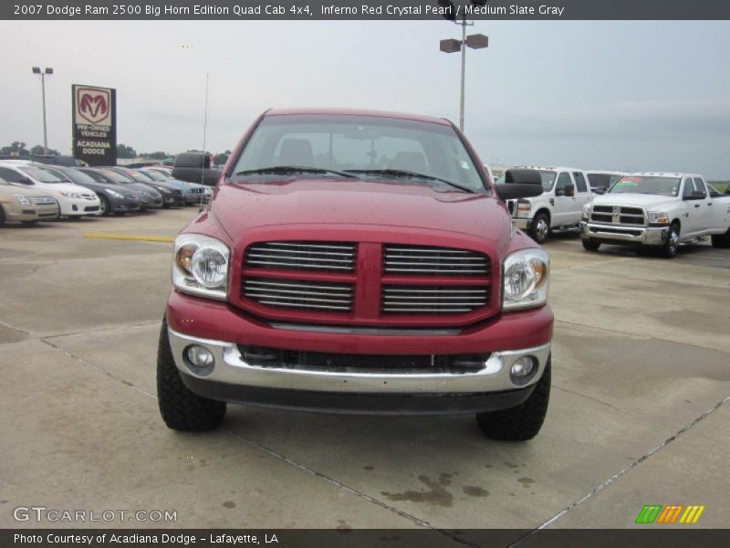 Inferno Red Crystal Pearl / Medium Slate Gray 2007 Dodge Ram 2500 Big Horn Edition Quad Cab 4x4