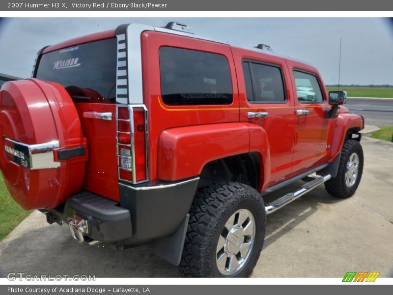 Victory Red / Ebony Black/Pewter 2007 Hummer H3 X