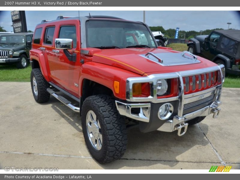 Victory Red / Ebony Black/Pewter 2007 Hummer H3 X