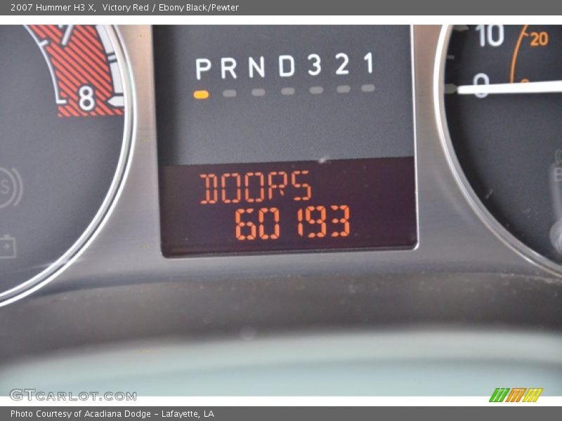 Victory Red / Ebony Black/Pewter 2007 Hummer H3 X