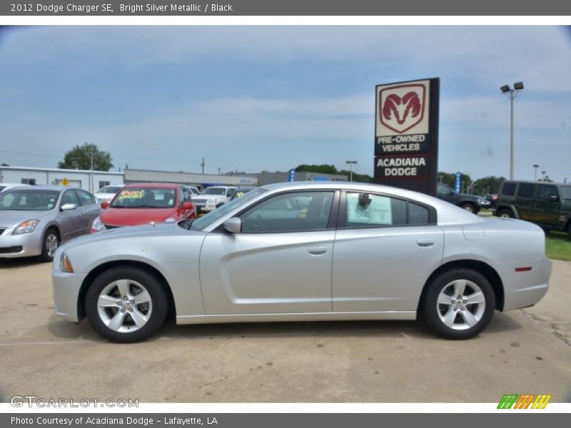 Bright Silver Metallic / Black 2012 Dodge Charger SE