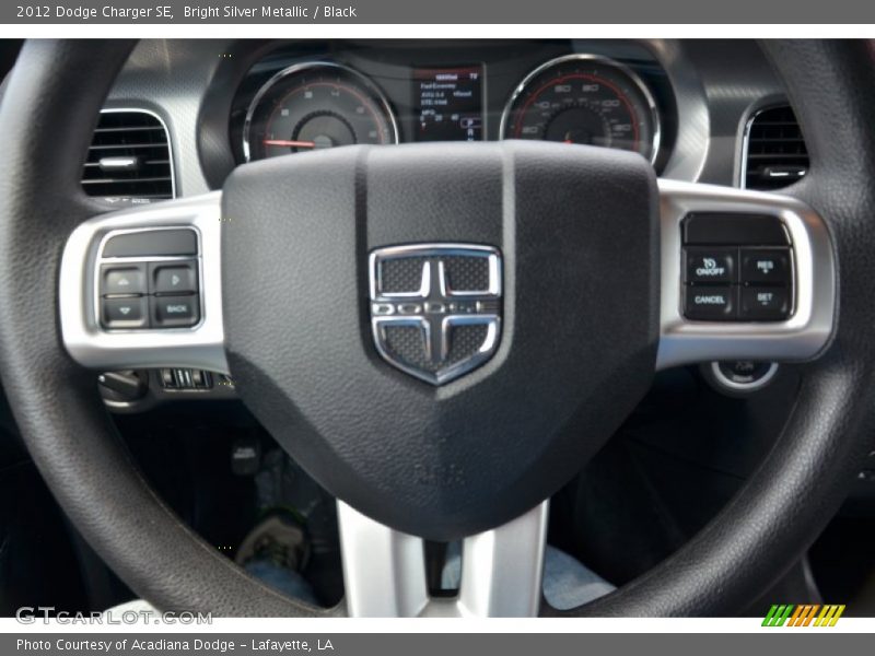 Bright Silver Metallic / Black 2012 Dodge Charger SE
