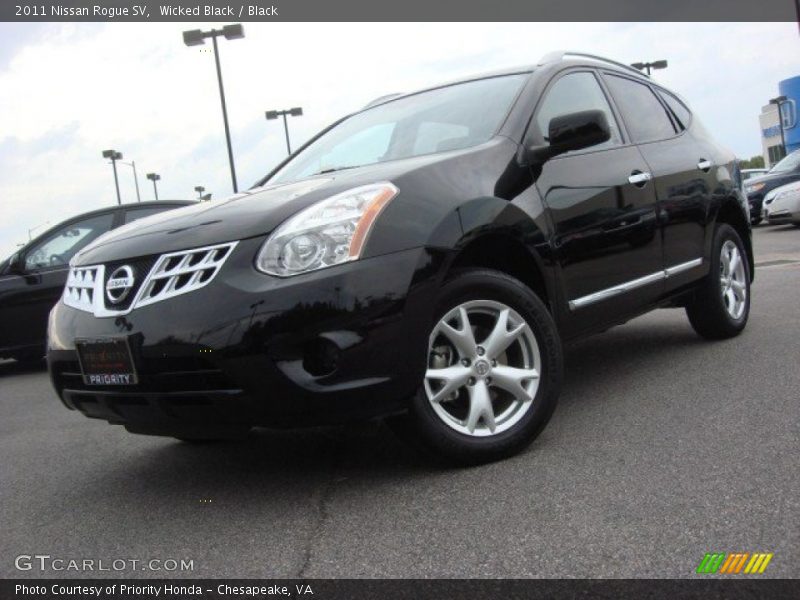 Wicked Black / Black 2011 Nissan Rogue SV