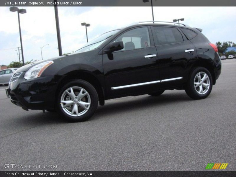 Wicked Black / Black 2011 Nissan Rogue SV