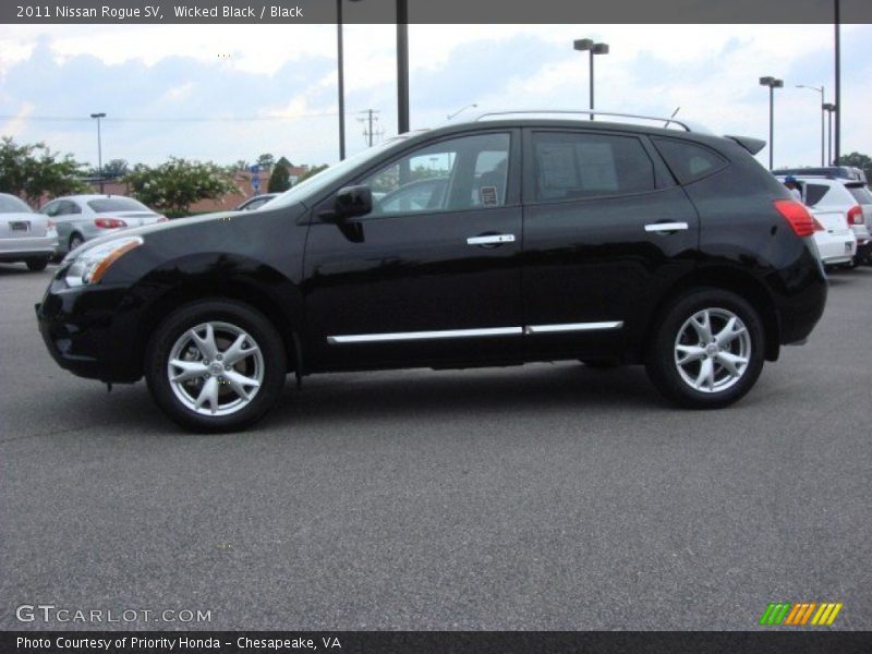 Wicked Black / Black 2011 Nissan Rogue SV