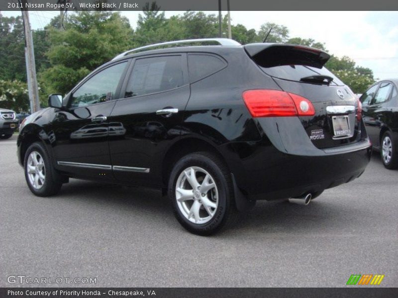 Wicked Black / Black 2011 Nissan Rogue SV