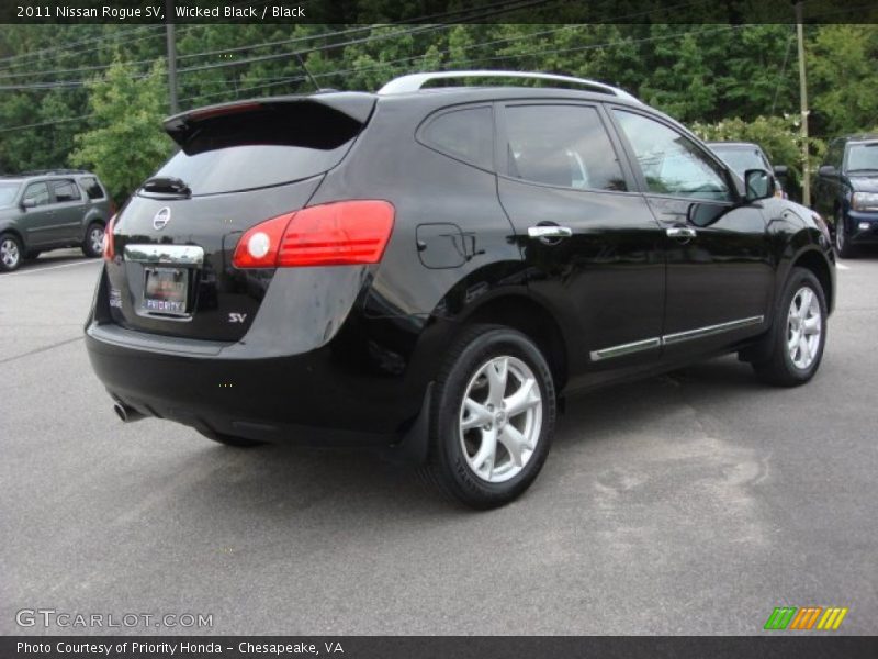 Wicked Black / Black 2011 Nissan Rogue SV
