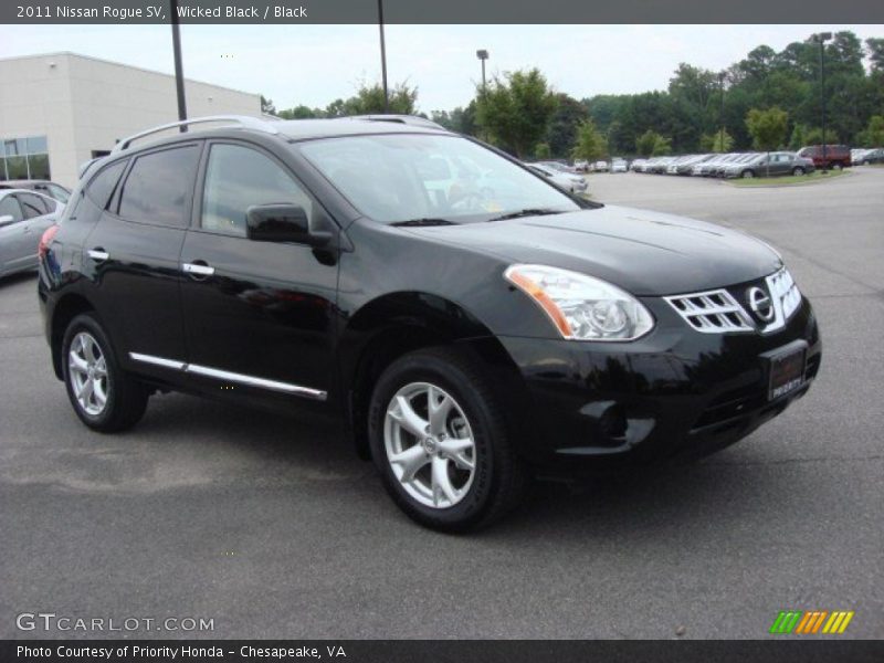 Wicked Black / Black 2011 Nissan Rogue SV