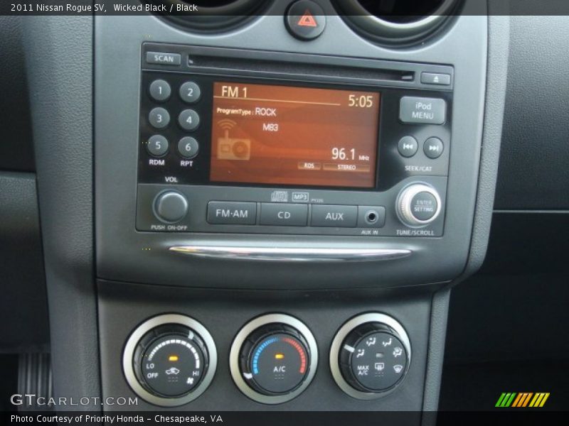 Wicked Black / Black 2011 Nissan Rogue SV