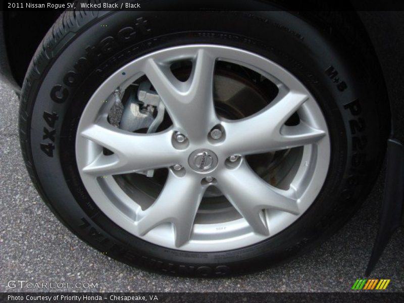 Wicked Black / Black 2011 Nissan Rogue SV