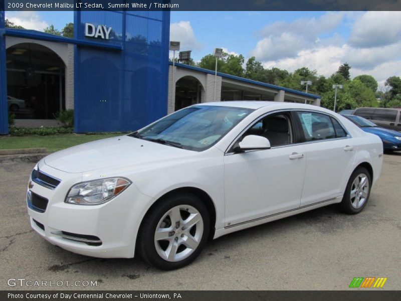 Summit White / Titanium 2009 Chevrolet Malibu LT Sedan