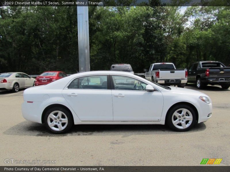 Summit White / Titanium 2009 Chevrolet Malibu LT Sedan