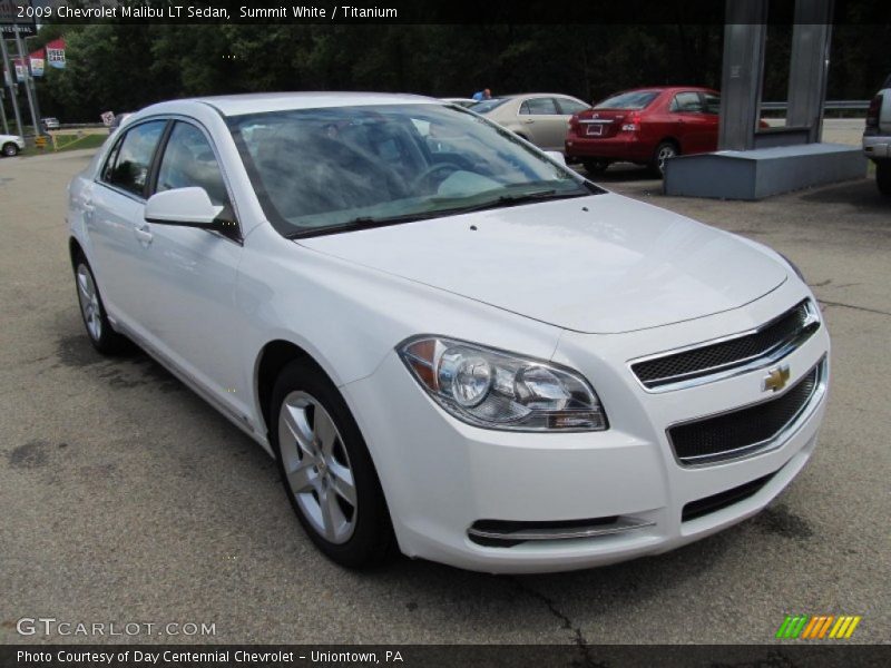Summit White / Titanium 2009 Chevrolet Malibu LT Sedan