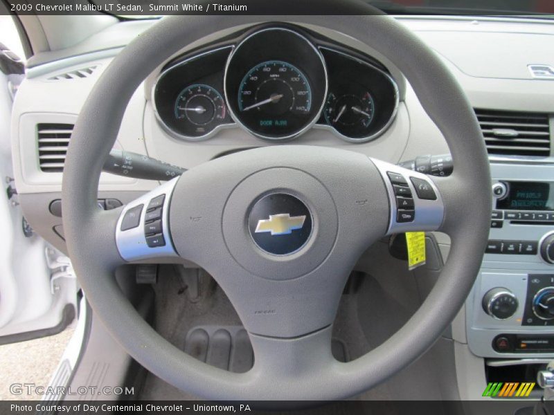 Summit White / Titanium 2009 Chevrolet Malibu LT Sedan