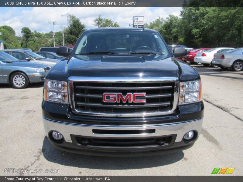 Carbon Black Metallic / Ebony 2009 GMC Sierra 1500 SLE Crew Cab 4x4