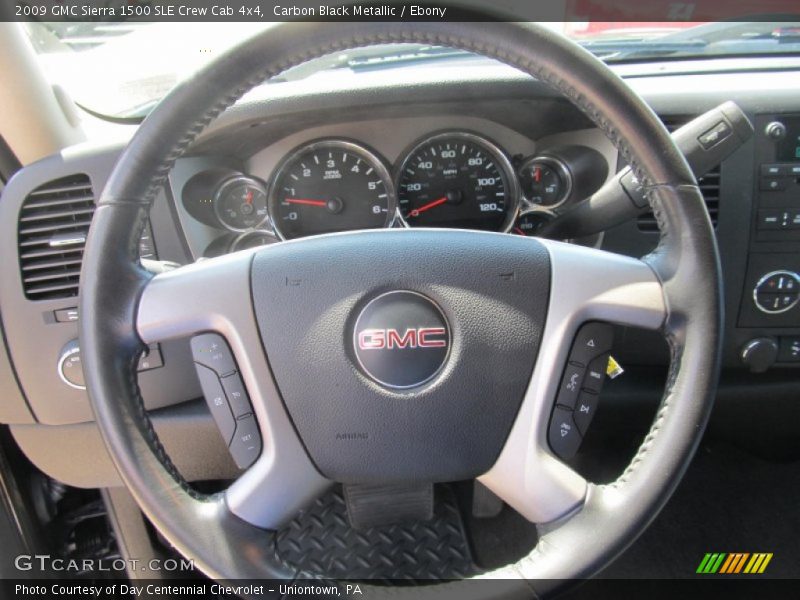 Carbon Black Metallic / Ebony 2009 GMC Sierra 1500 SLE Crew Cab 4x4