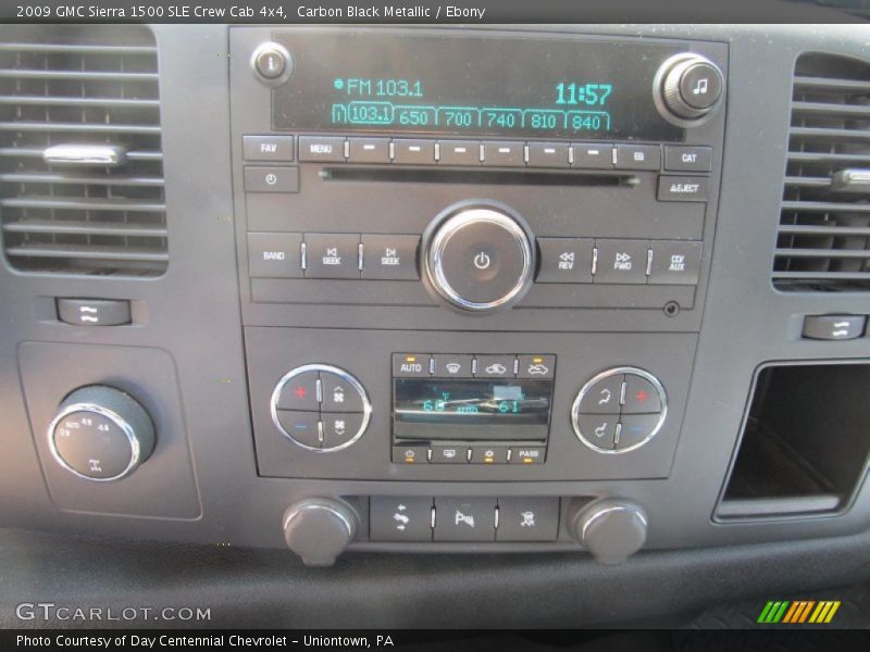 Carbon Black Metallic / Ebony 2009 GMC Sierra 1500 SLE Crew Cab 4x4