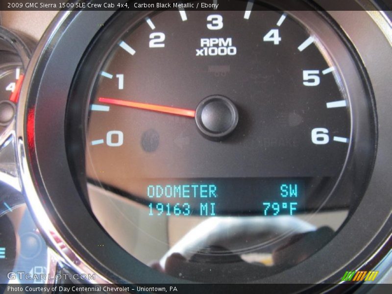 Carbon Black Metallic / Ebony 2009 GMC Sierra 1500 SLE Crew Cab 4x4