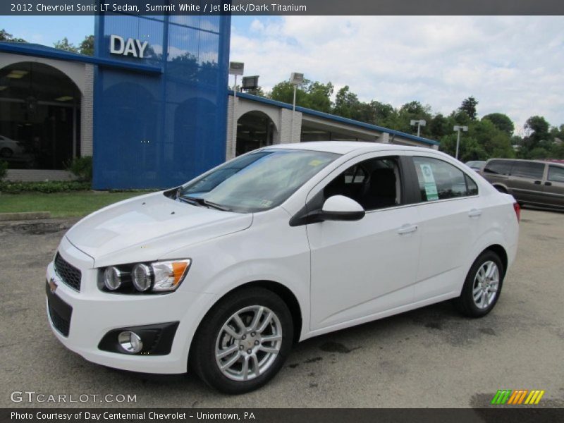 Summit White / Jet Black/Dark Titanium 2012 Chevrolet Sonic LT Sedan