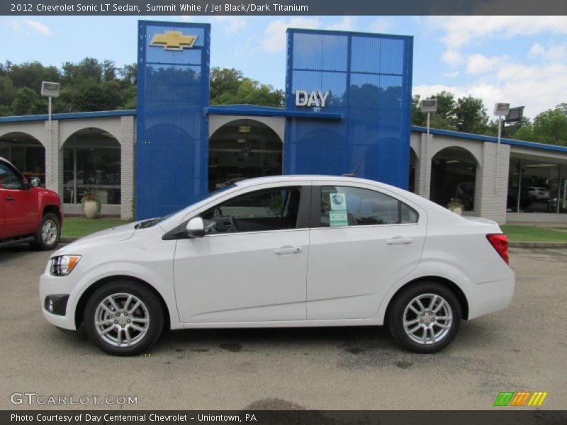 Summit White / Jet Black/Dark Titanium 2012 Chevrolet Sonic LT Sedan
