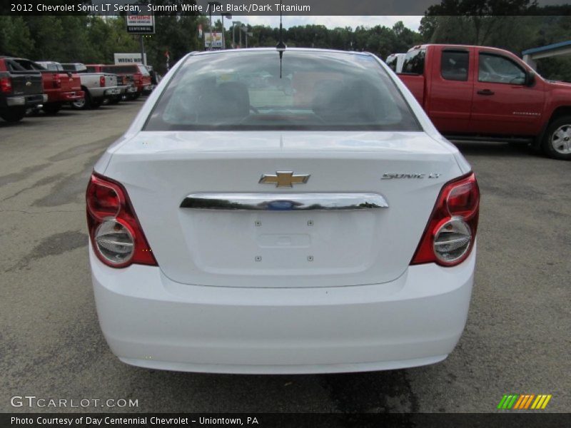 Summit White / Jet Black/Dark Titanium 2012 Chevrolet Sonic LT Sedan