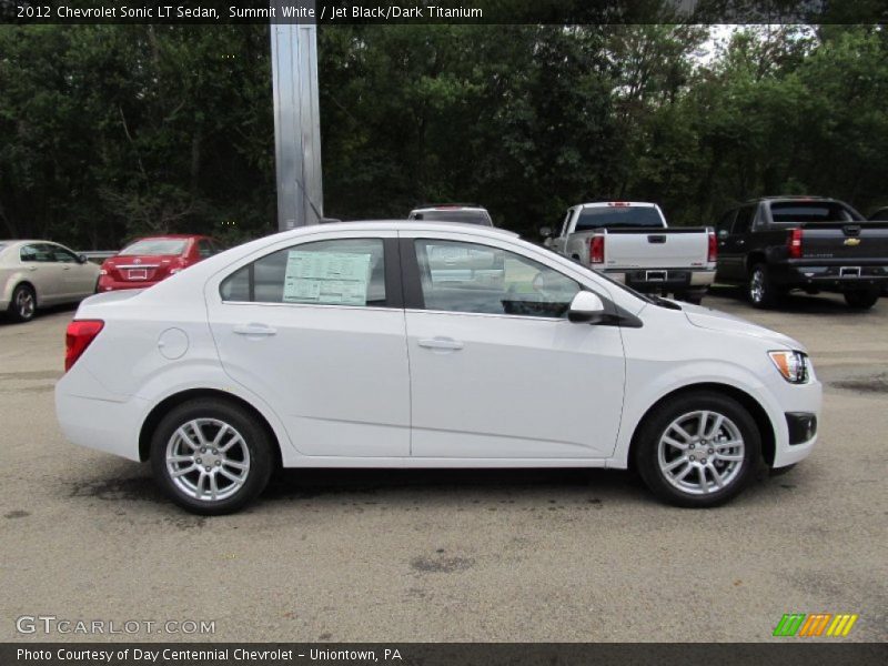 Summit White / Jet Black/Dark Titanium 2012 Chevrolet Sonic LT Sedan