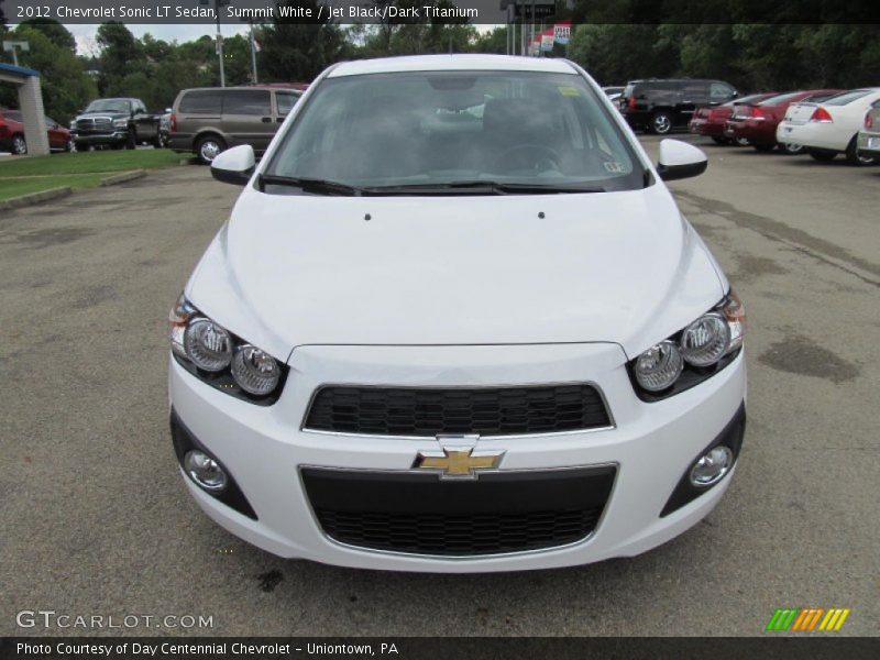 Summit White / Jet Black/Dark Titanium 2012 Chevrolet Sonic LT Sedan