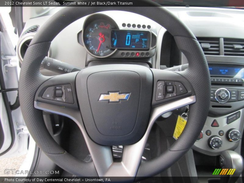 Summit White / Jet Black/Dark Titanium 2012 Chevrolet Sonic LT Sedan