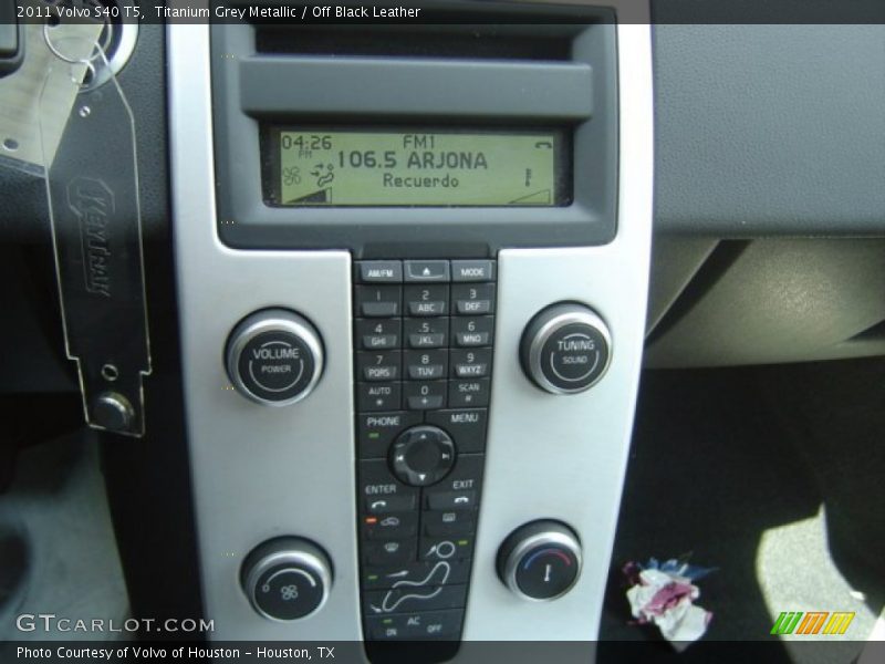 Titanium Grey Metallic / Off Black Leather 2011 Volvo S40 T5