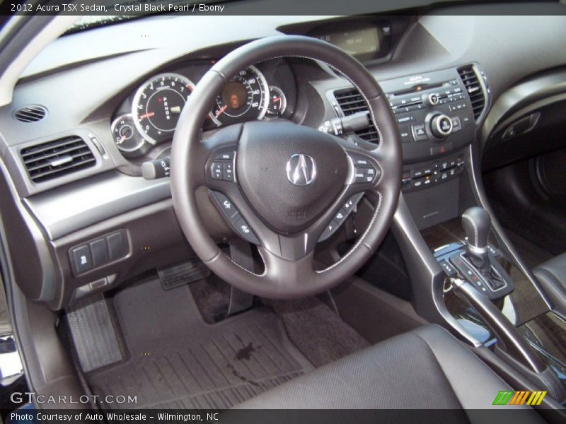 Crystal Black Pearl / Ebony 2012 Acura TSX Sedan