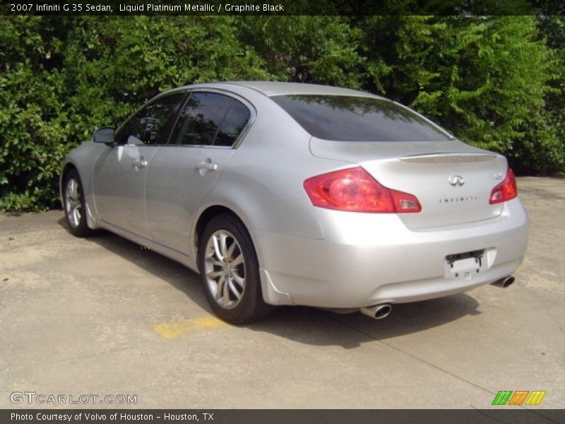 Liquid Platinum Metallic / Graphite Black 2007 Infiniti G 35 Sedan