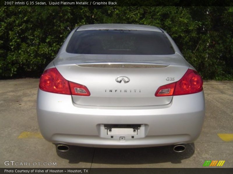 Liquid Platinum Metallic / Graphite Black 2007 Infiniti G 35 Sedan