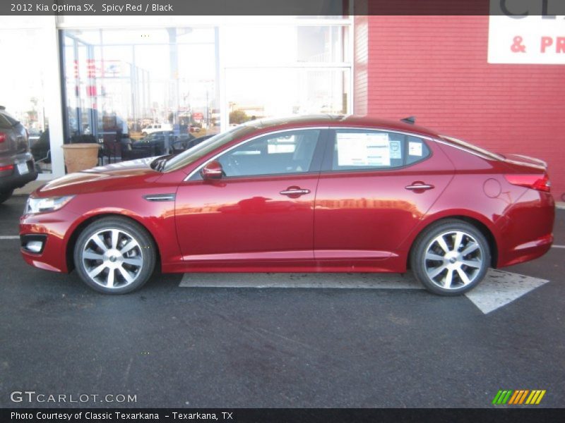 Spicy Red / Black 2012 Kia Optima SX