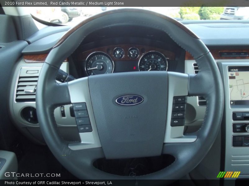 Red Candy Metallic / Medium Light Stone 2010 Ford Flex Limited