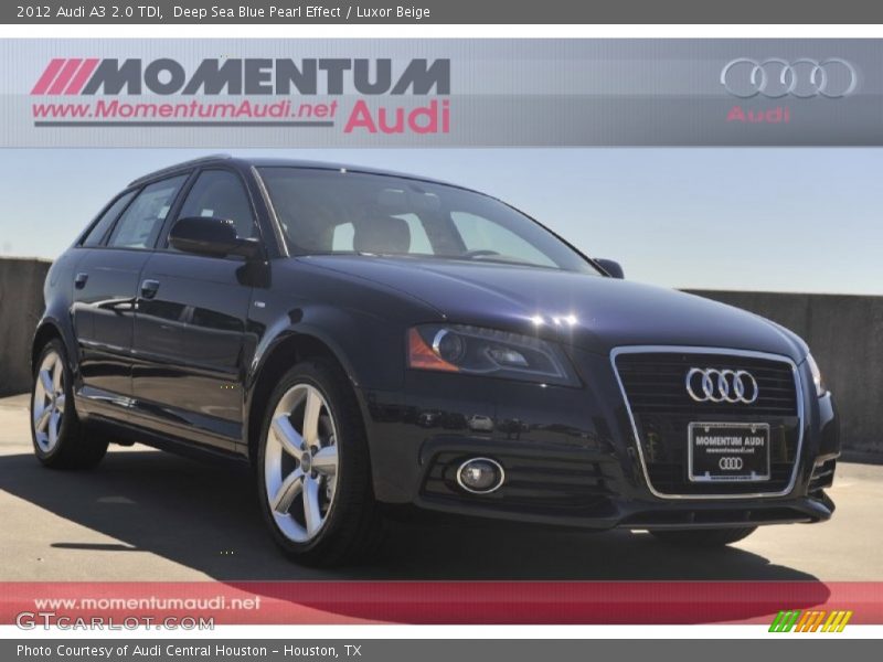 Deep Sea Blue Pearl Effect / Luxor Beige 2012 Audi A3 2.0 TDI