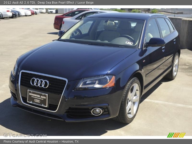 Deep Sea Blue Pearl Effect / Luxor Beige 2012 Audi A3 2.0 TDI
