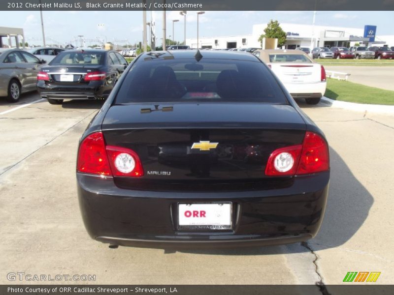 Black Granite Metallic / Cocoa/Cashmere 2012 Chevrolet Malibu LS