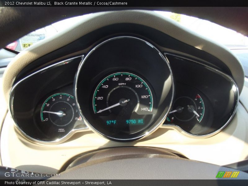 Black Granite Metallic / Cocoa/Cashmere 2012 Chevrolet Malibu LS