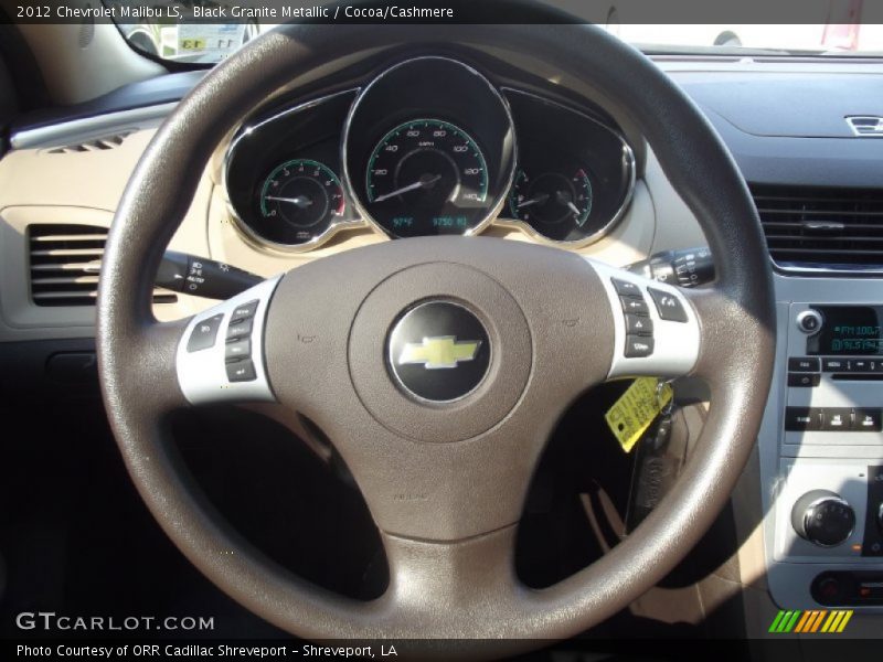 Black Granite Metallic / Cocoa/Cashmere 2012 Chevrolet Malibu LS