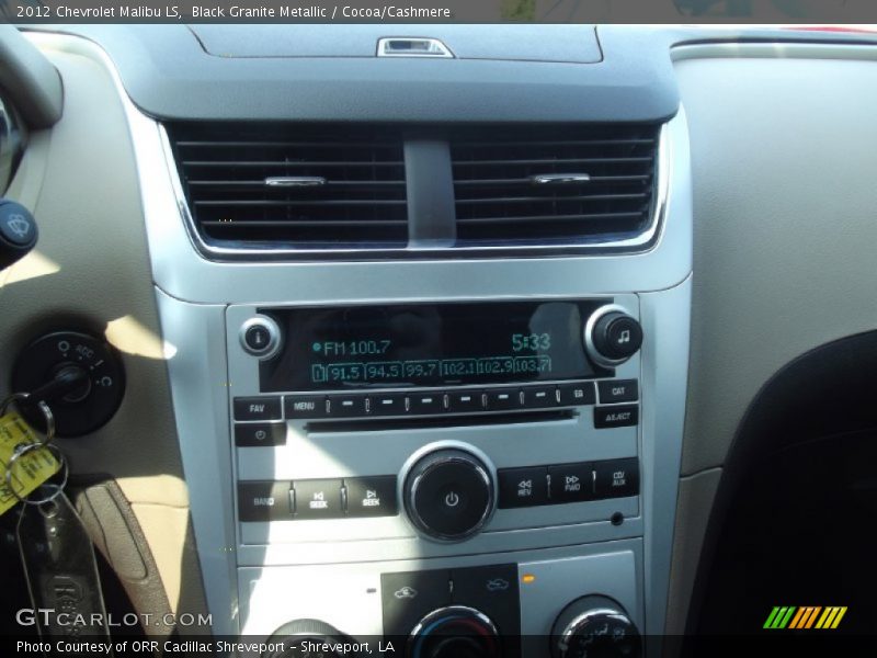 Black Granite Metallic / Cocoa/Cashmere 2012 Chevrolet Malibu LS