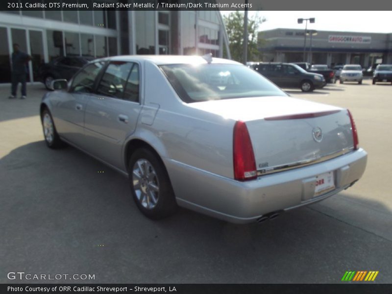 Radiant Silver Metallic / Titanium/Dark Titanium Accents 2011 Cadillac DTS Premium