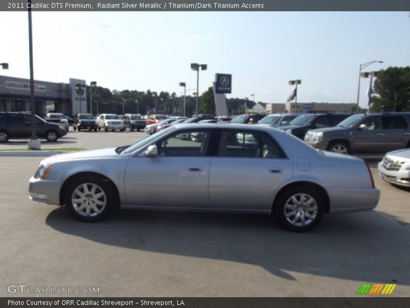 Radiant Silver Metallic / Titanium/Dark Titanium Accents 2011 Cadillac DTS Premium